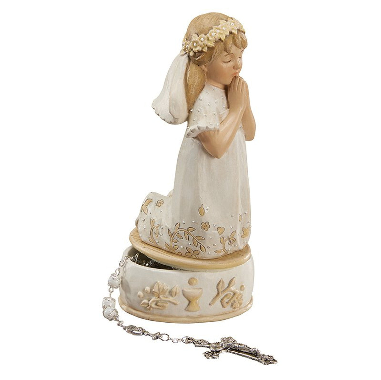 Remembrance 6" H First Communion Keepsake Box - Girl