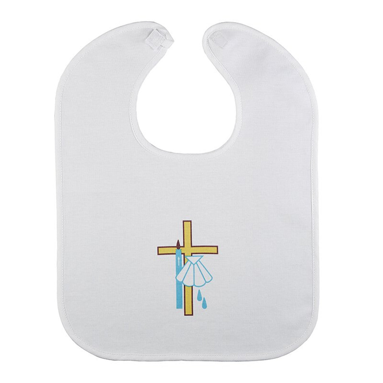 Cross/Shell Baptismal Bib 6 Pk