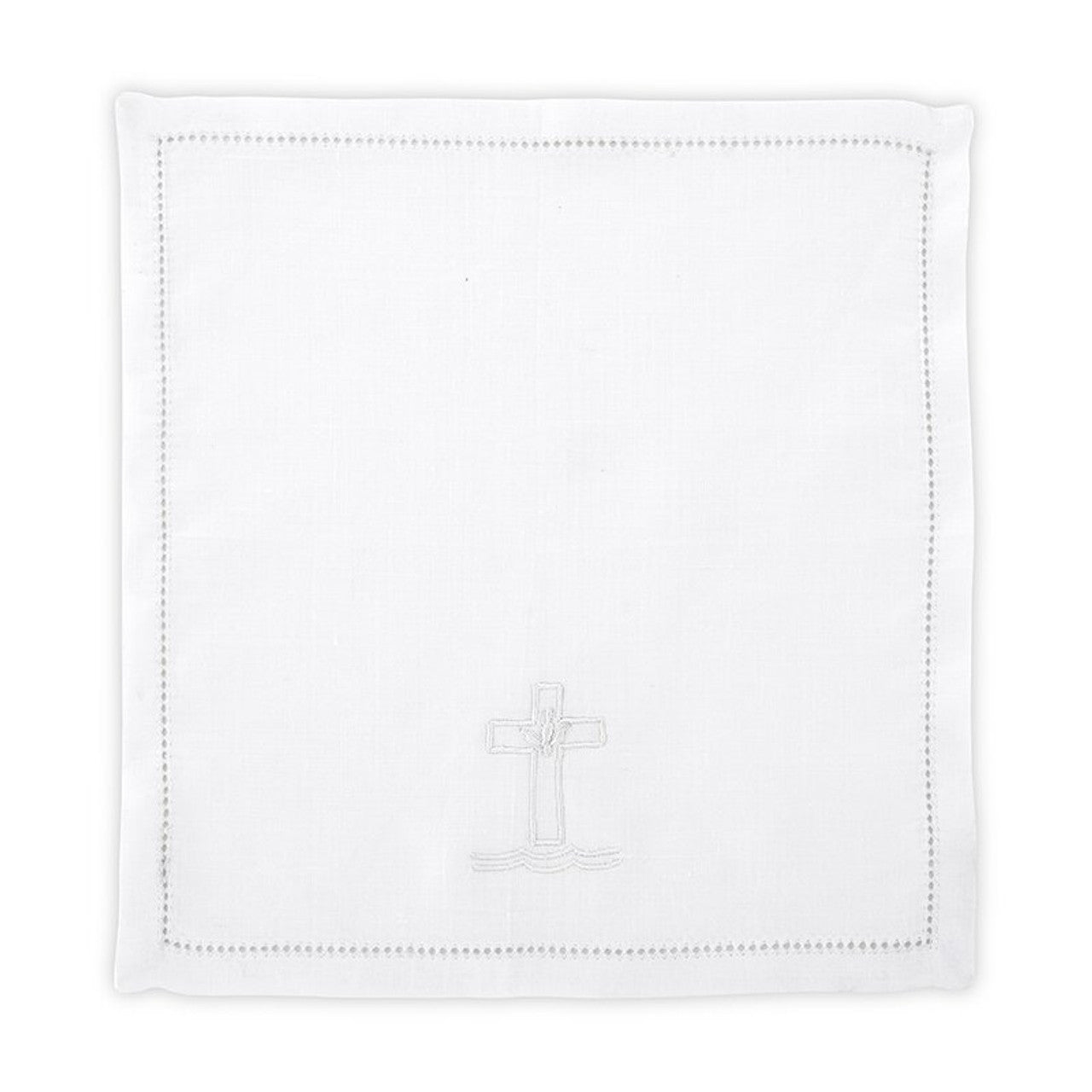 Cross & Dove Baptismal Napkin - 4/pk