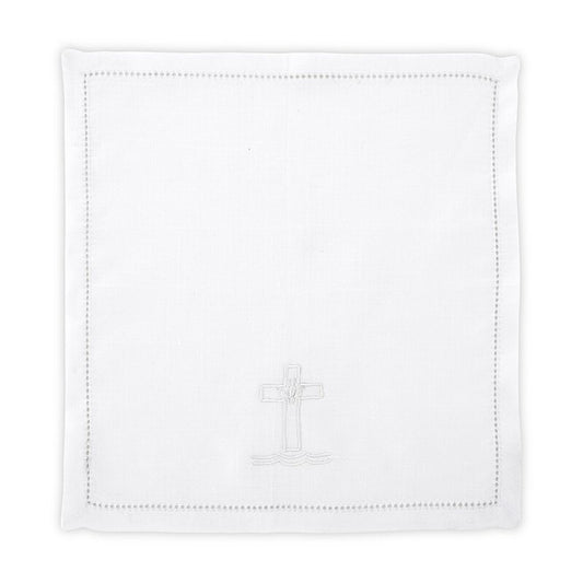 Cross & Dove Baptismal Napkin - 4/pk