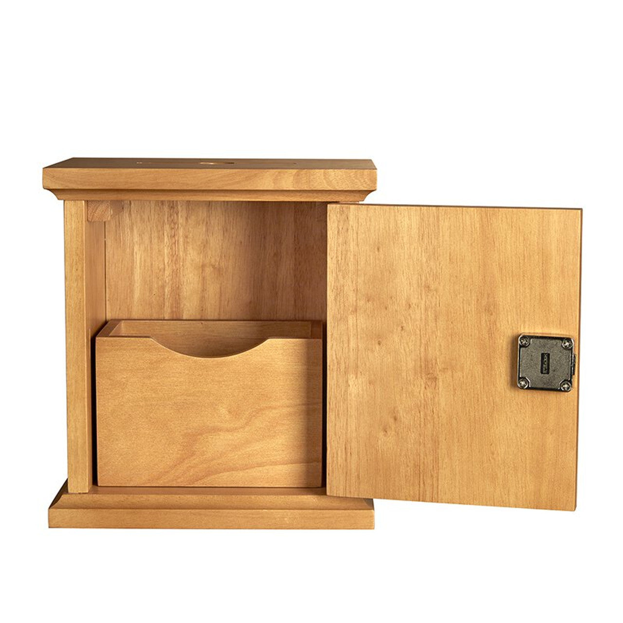 Wall Offering Box - Medium Oak