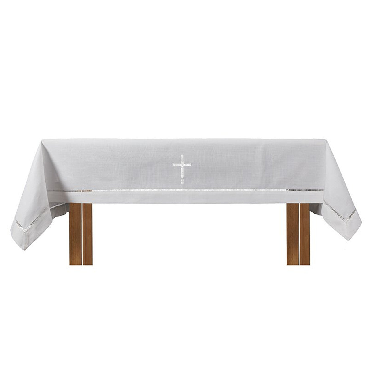 Eyelet Edged with Embroidered Cross Altar Frontal