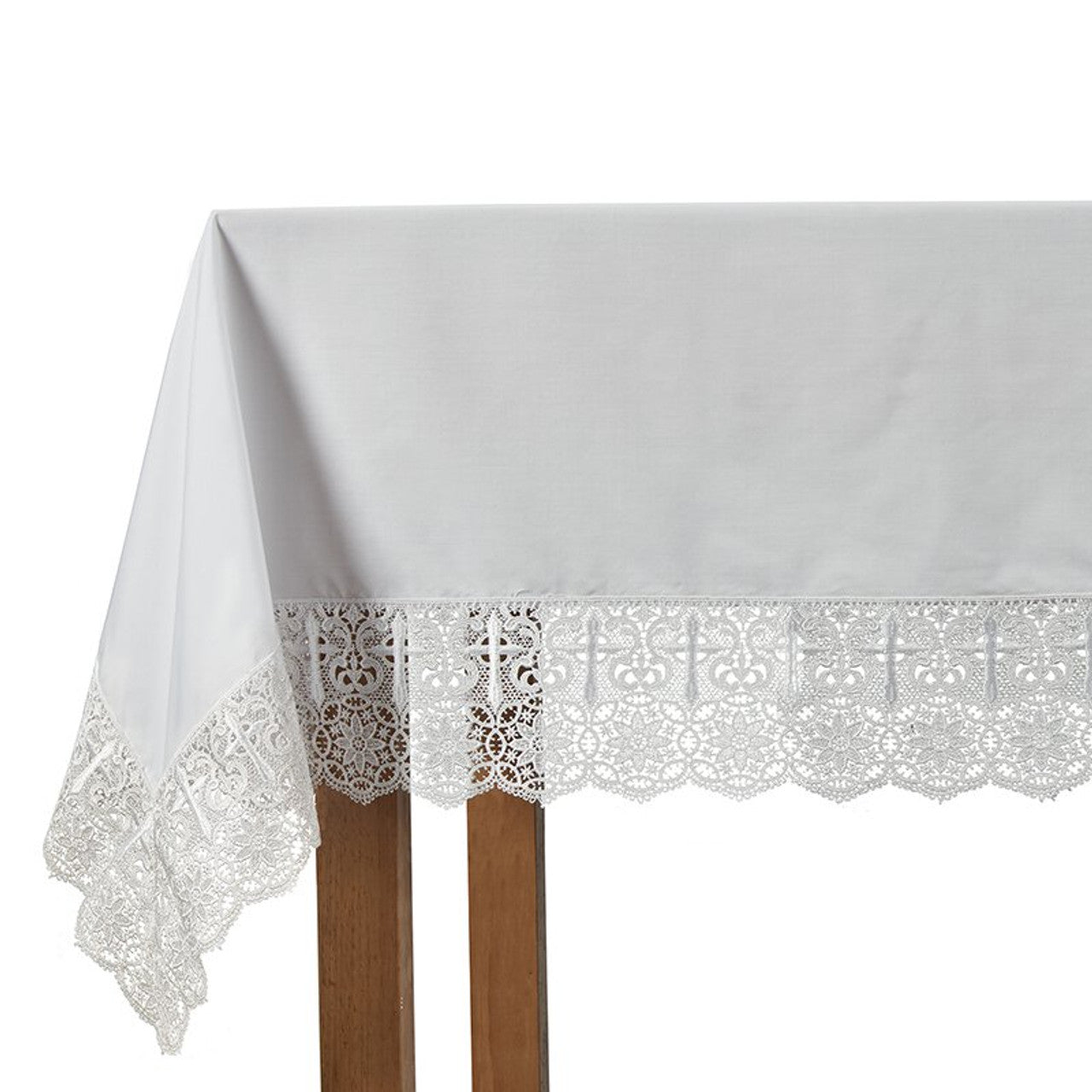 Cross Lace Trim Altar Frontal