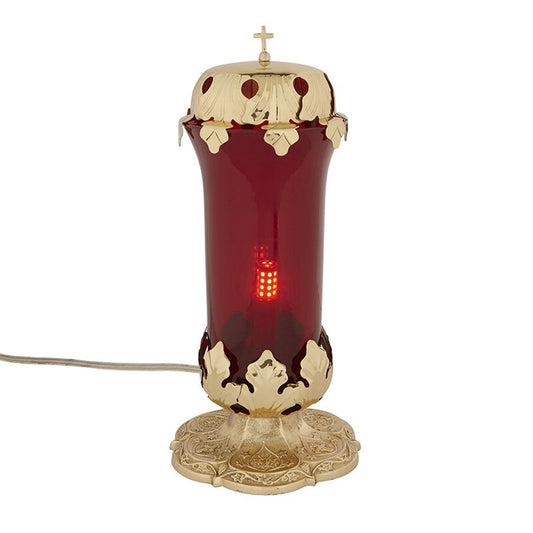 Sanctuary Lamp with Ruby Globe - Electric (F3933)