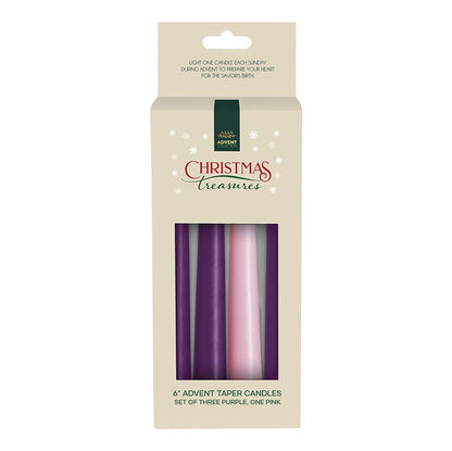 Advent Taper Candle - Set of 4 - 6" H