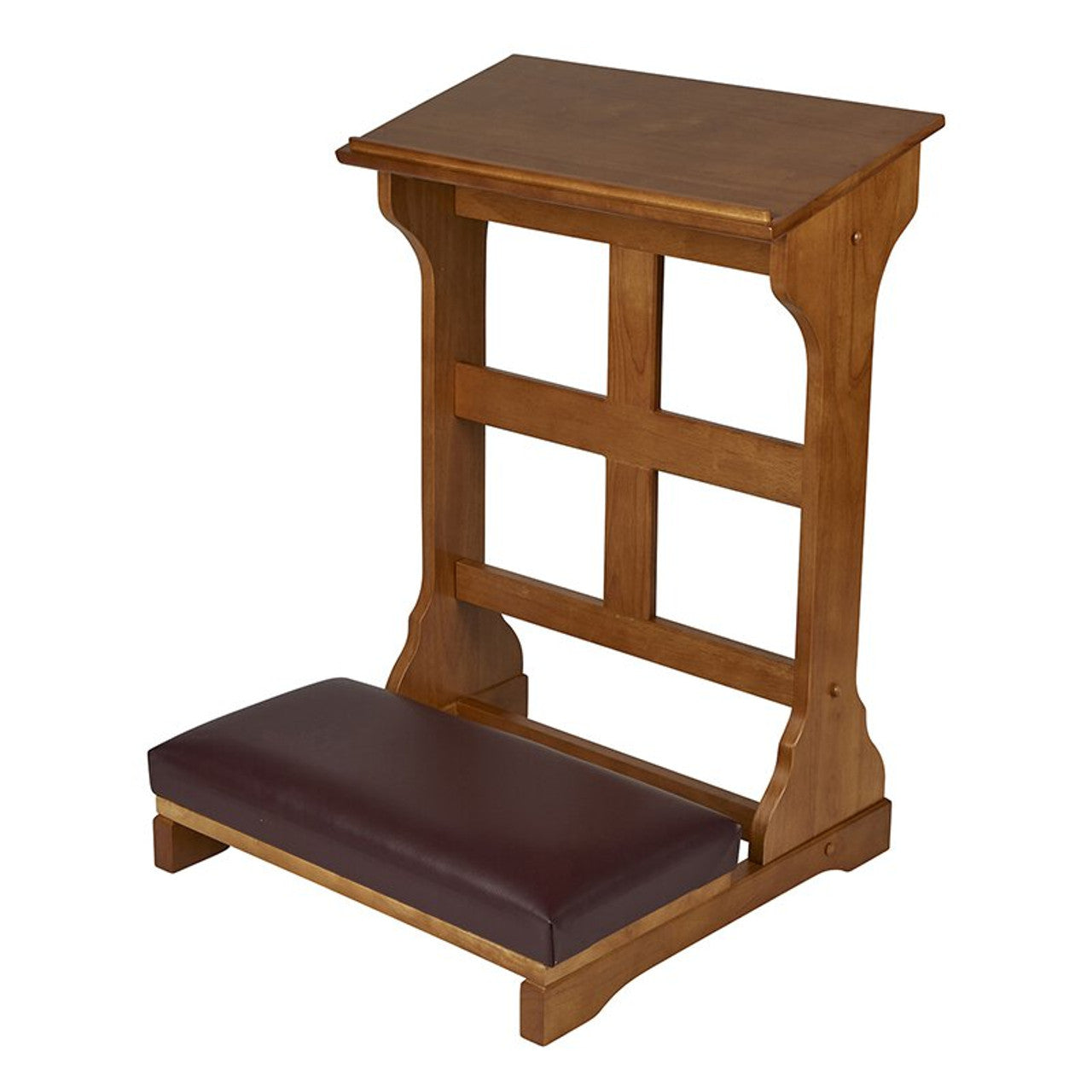 Cross Padded Kneeler - Medium Oak