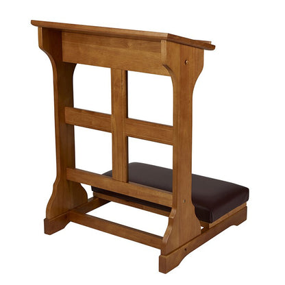 Cross Padded Kneeler - Medium Oak