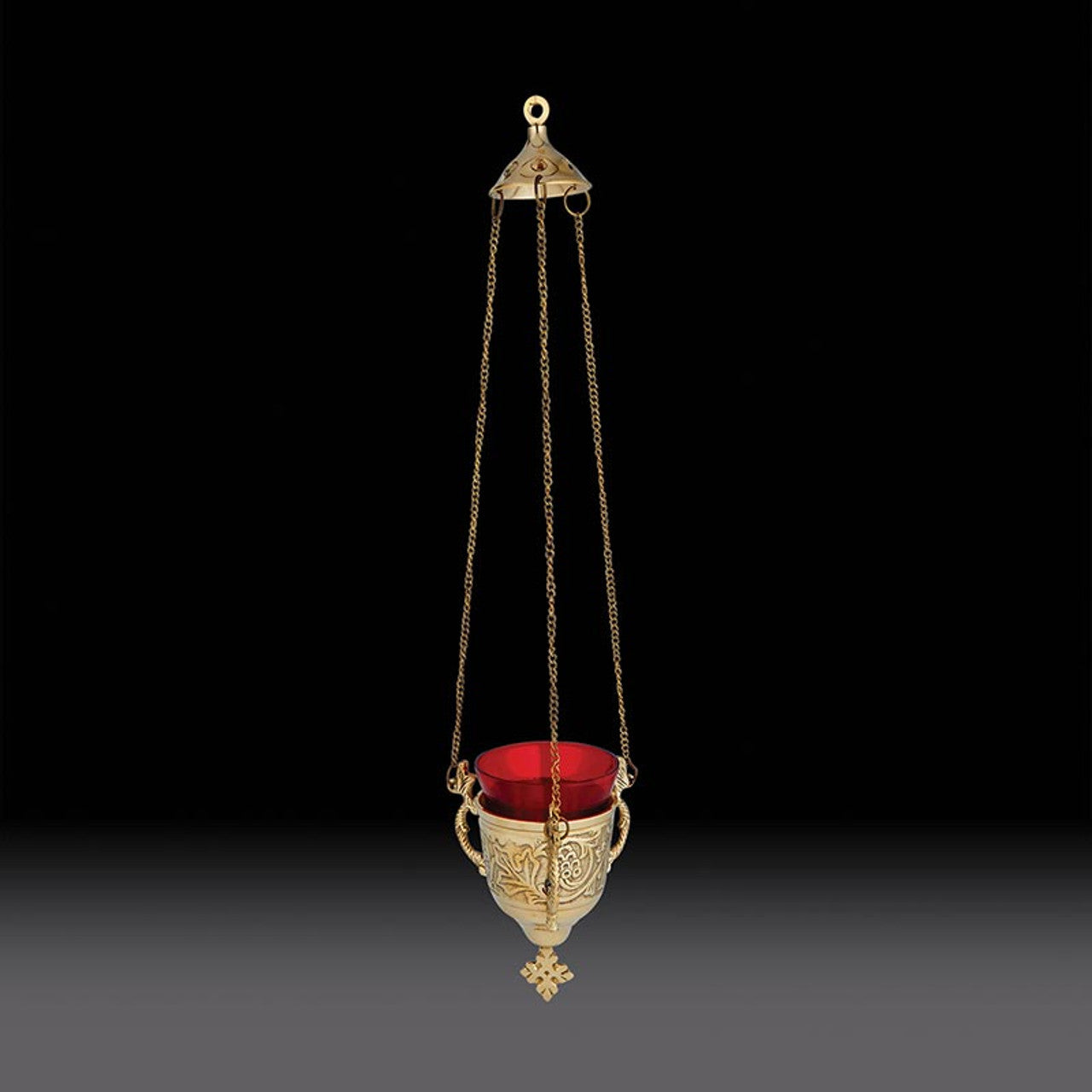 Hanging Sanctuary Lamp with Ruby Glass (G1720)