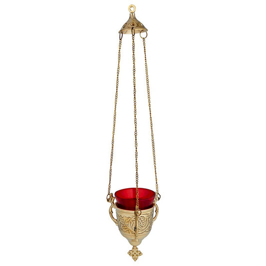 Hanging Sanctuary Lamp with Ruby Glass (G1720)