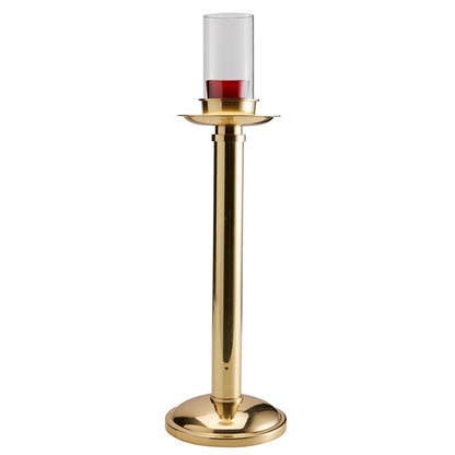 Sudbury Brass Acolyte Candlesticks - Brass/Glass