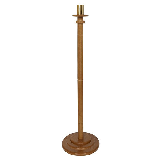 Round Base Paschal Candle Holder - Medium Oak