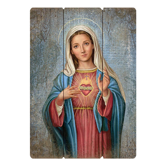 Wood Pallet Sign - Immaculate Heart - Large