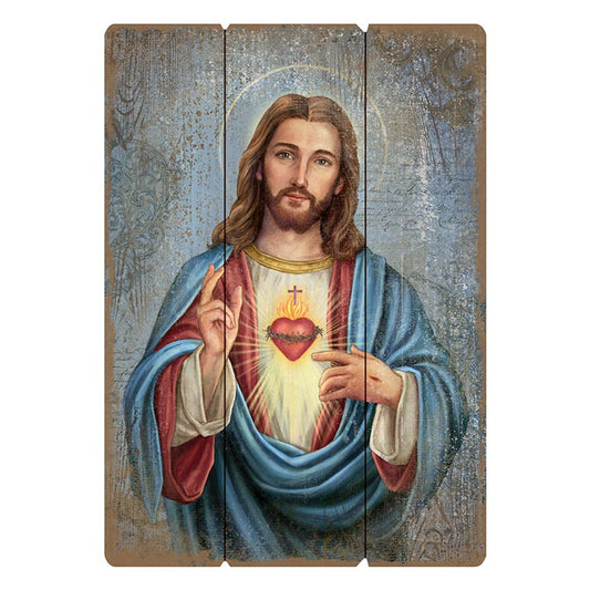 Wood Pallet Sign - Sacred Heart - Large