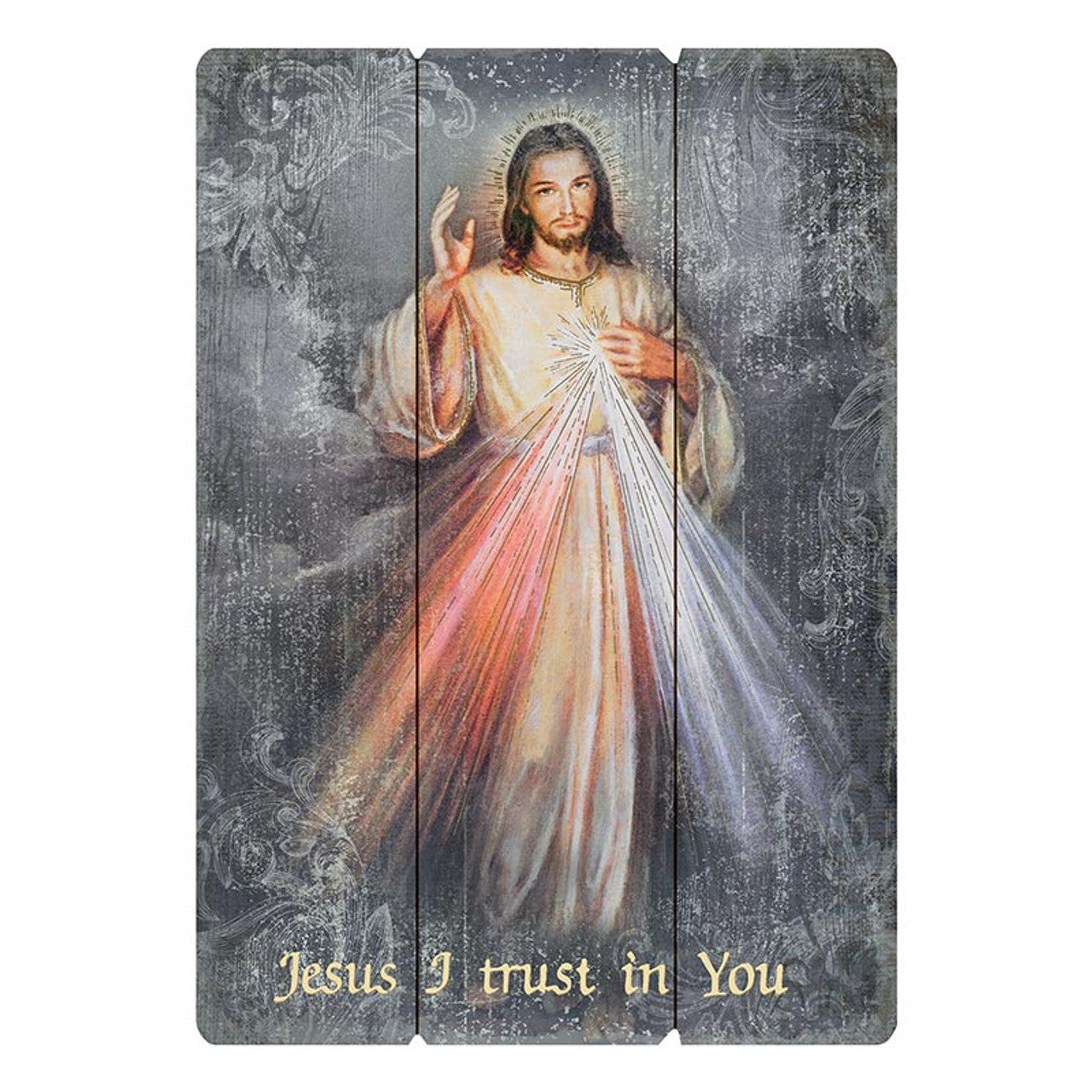 Wood Pallet Sign - Large Format Divine Mercy