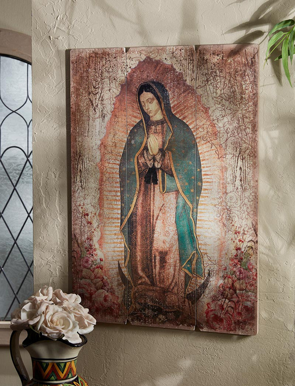 Wood Pallet Sign - Our Lady Of Guadalupe - Large