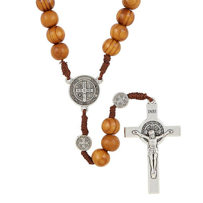 Saint Benedict Paracord Rosary - Brown