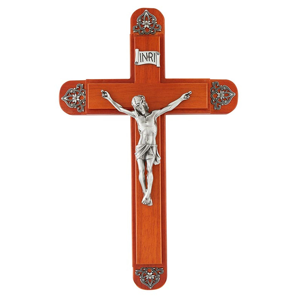 15" H Cherry Sick Call Crucifix Set (G4667)