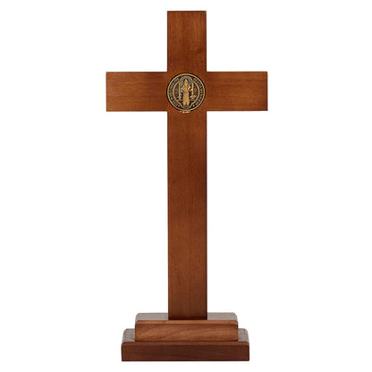 13" H Saint Benedict Standing Crucifix (G4695)