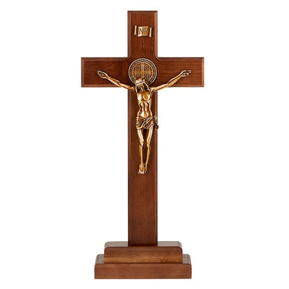 13" H Saint Benedict Standing Crucifix (G4695)