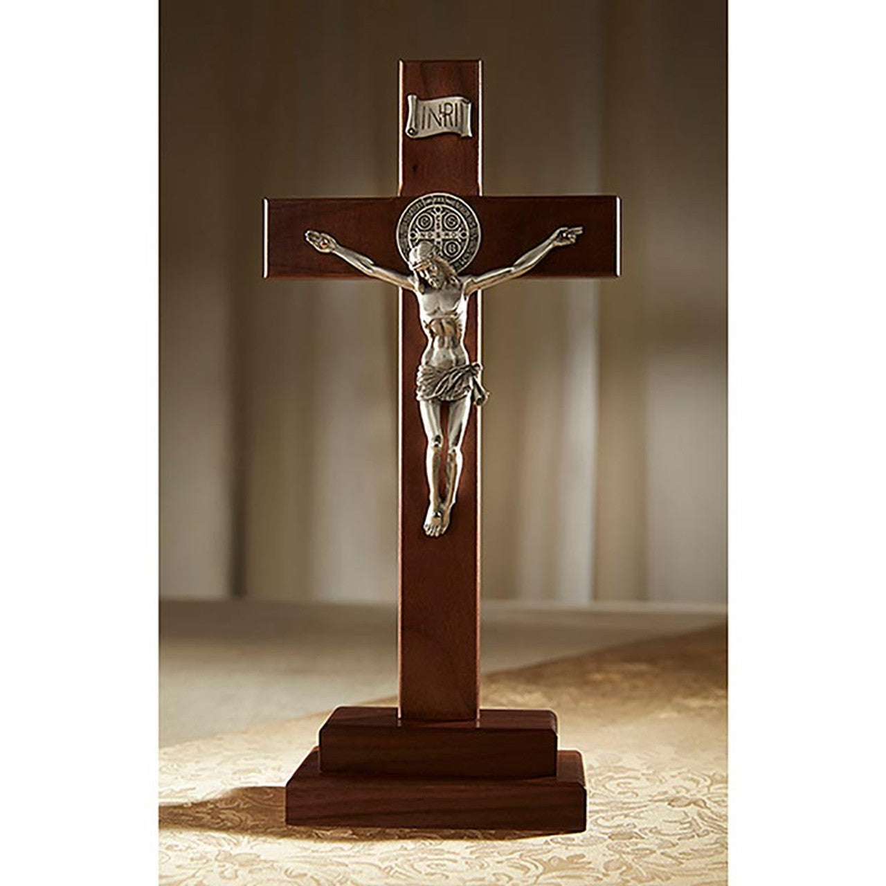 13" H Saint Benedict Standing Crucifix (G4696)