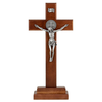 13" H Saint Benedict Standing Crucifix (G4696)