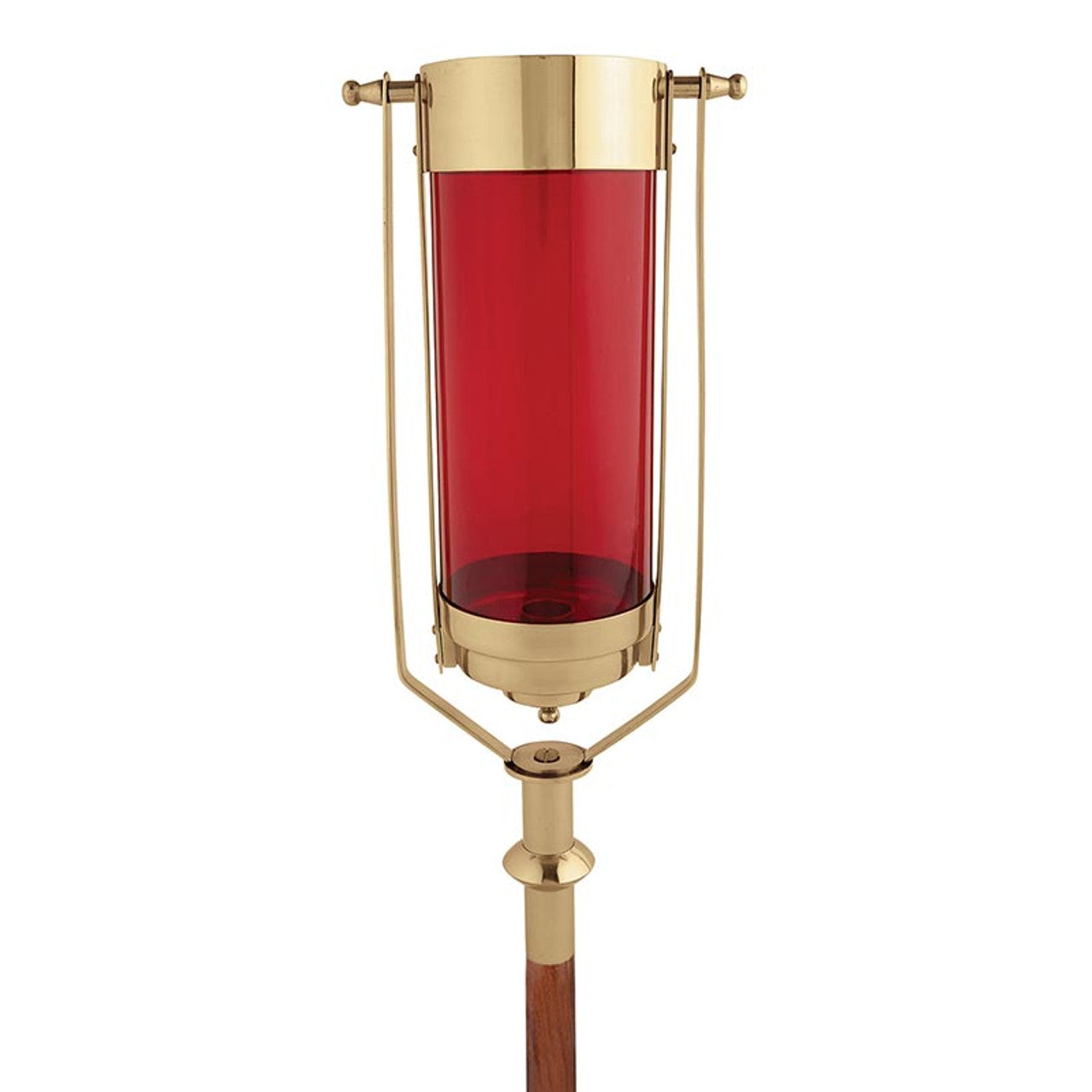 Swinging Processional Torch with Ruby Glass