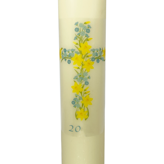 Daffodil Cross Paschal Candle