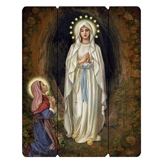 Wood Pallet Sign - Our Lady of Lourdes