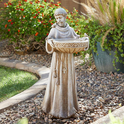 Saint Francis Bird Bath & Feeder