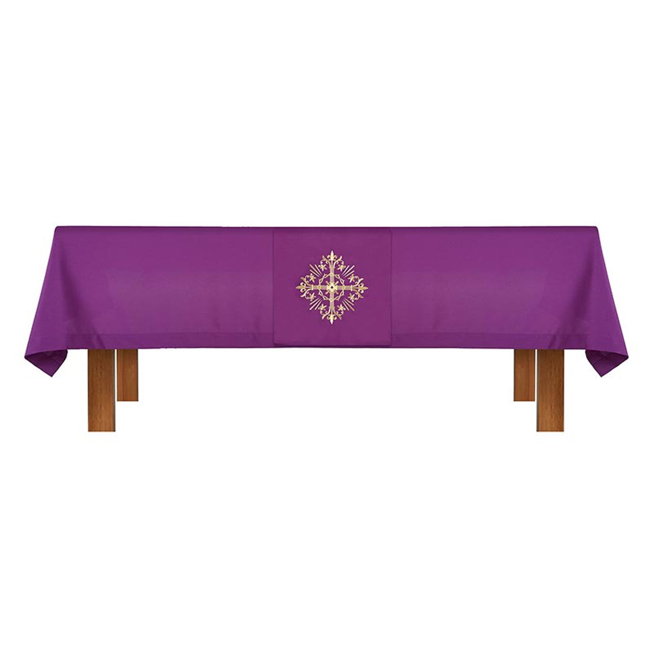 Altar Frontal and  Holy Trinity Cross Overlay Cloth - Set of 2 (J0943PRP)