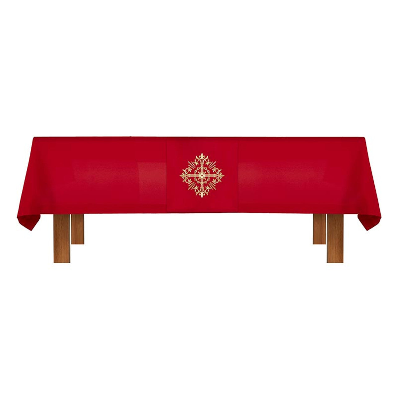 Altar Frontal and  Holy Trinity Cross Overlay Cloth - Set of 2 (J0943RED)