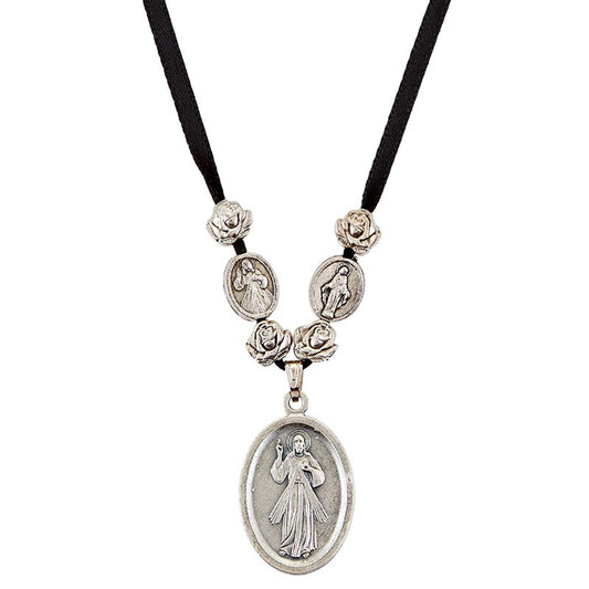 Ribbon Necklace - Divine Mercy