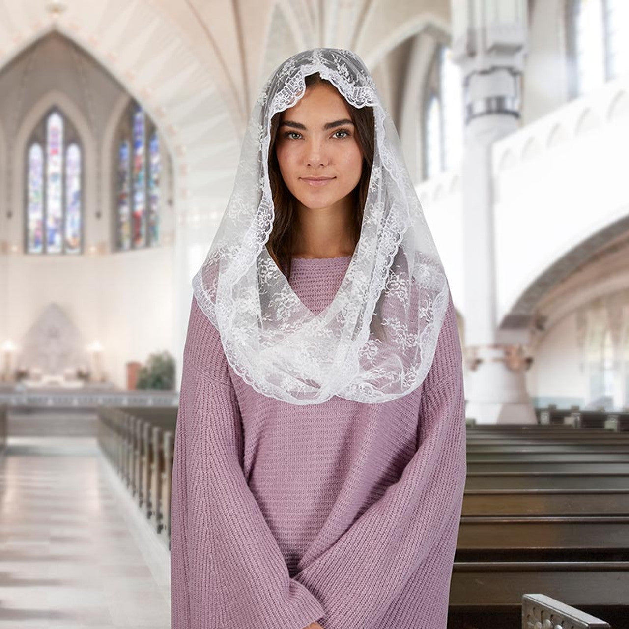 Infinity Chapel Veil - White