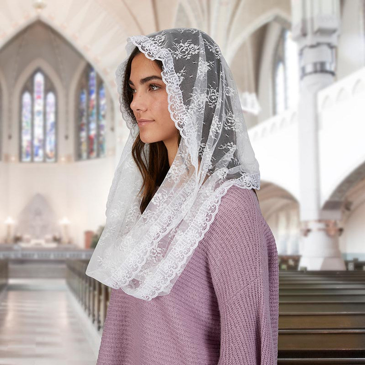 Infinity Chapel Veil - White