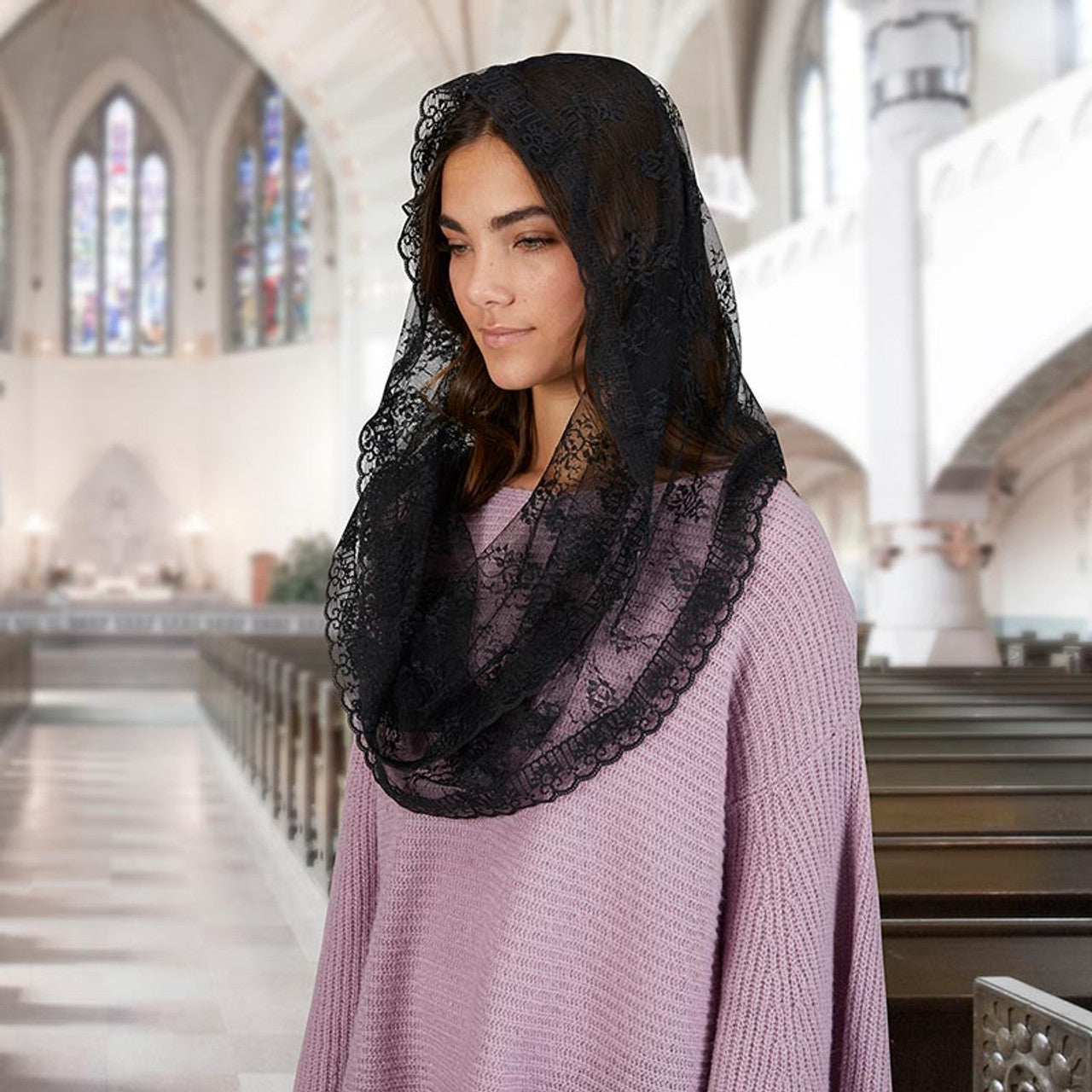 Infinity Chapel Veil - Black