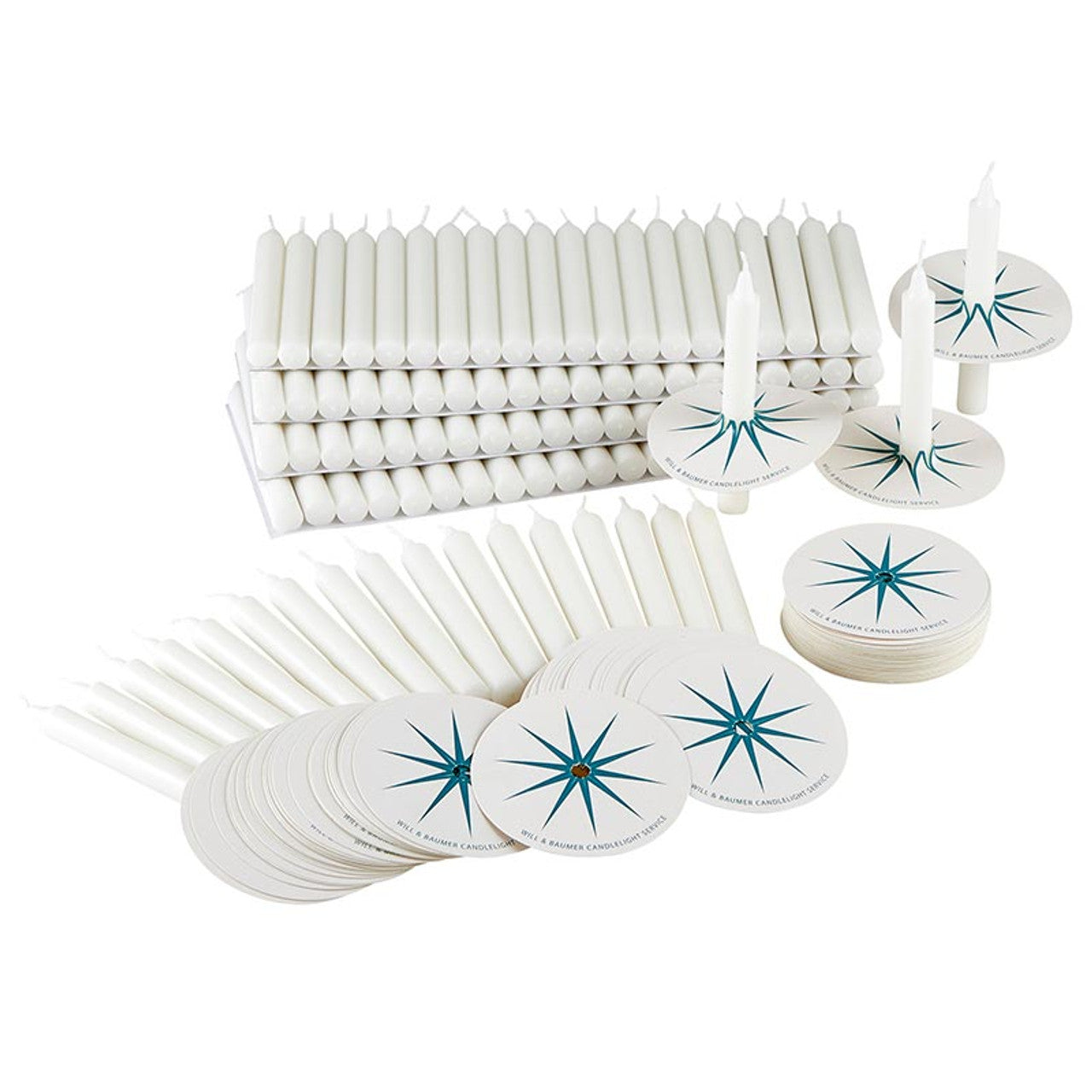 Candlelight Service Kits with Star Bobeches - 100/bx