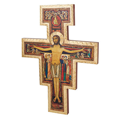 Saint Damiano Wood Crucifix (J5501)