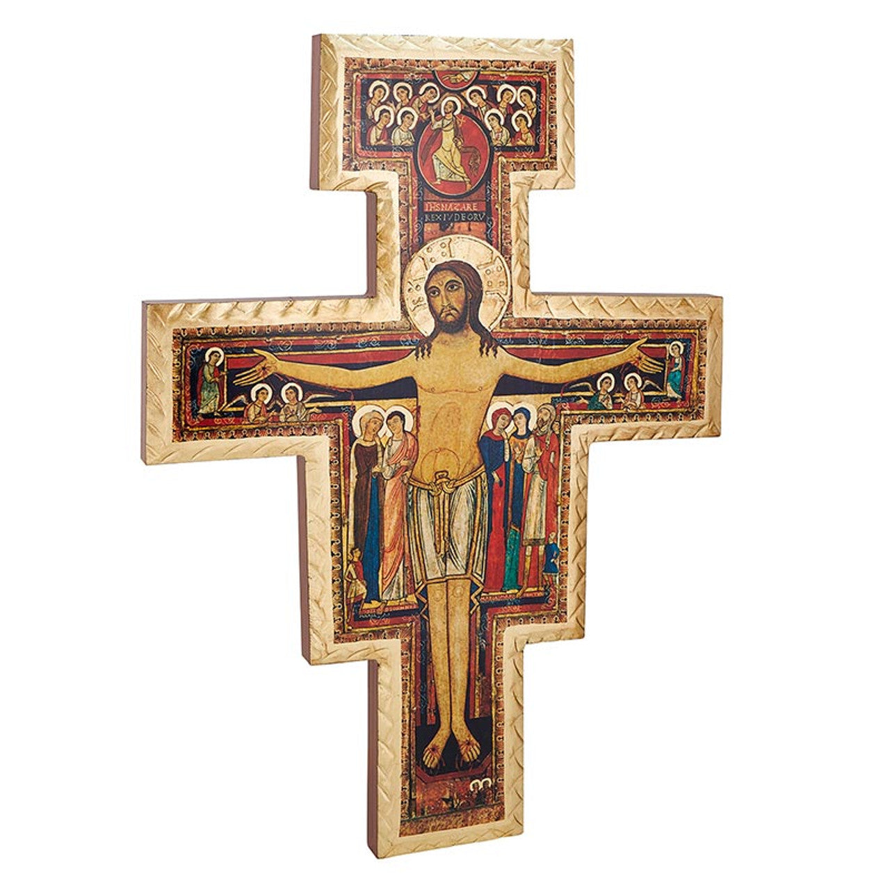 Saint Damiano Wood Crucifix (J5501)