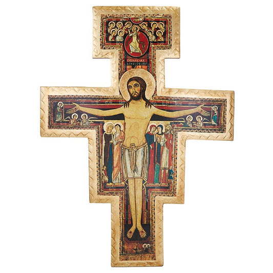 Saint Damiano Wood Crucifix (J5503)