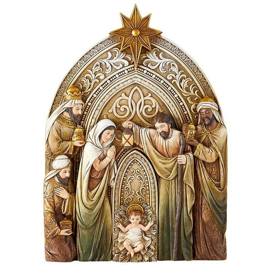 12.5'' Three Kings Nativity Plaque