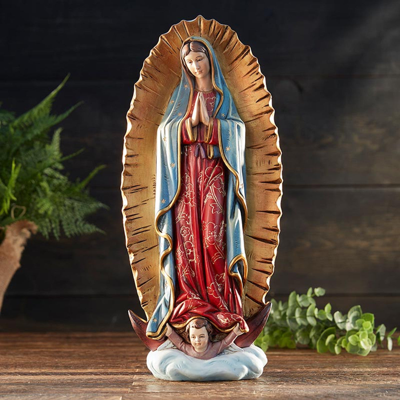 12-1/8''H Our Lady Of Guadalupe Statue