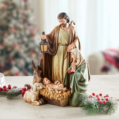 14-1/2''H Lamb Of God Nativity Statue