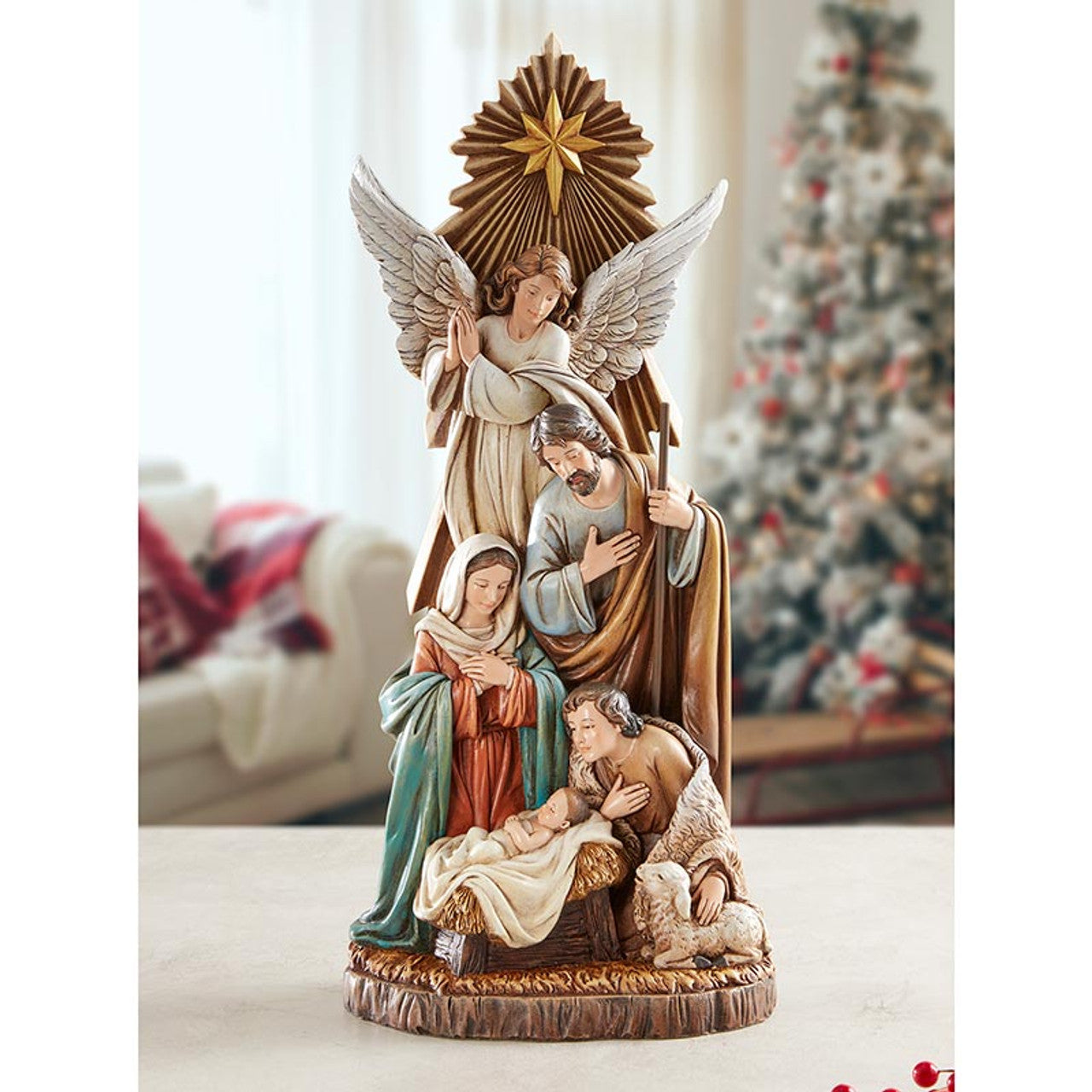 16-1/4''H Shepherd's Nativity Statue