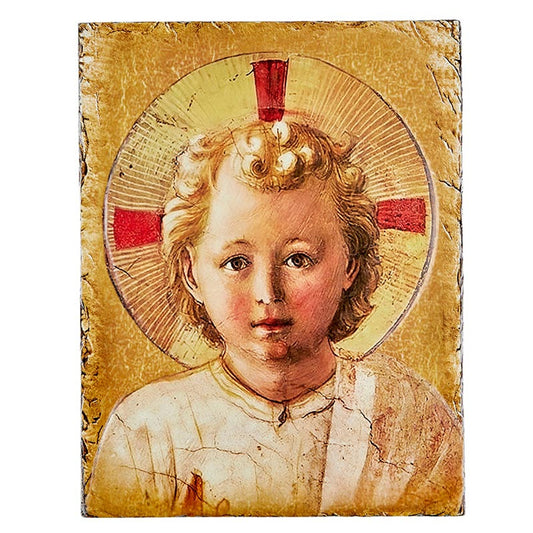 Square Tile Plaque with Stand - The Christ Child