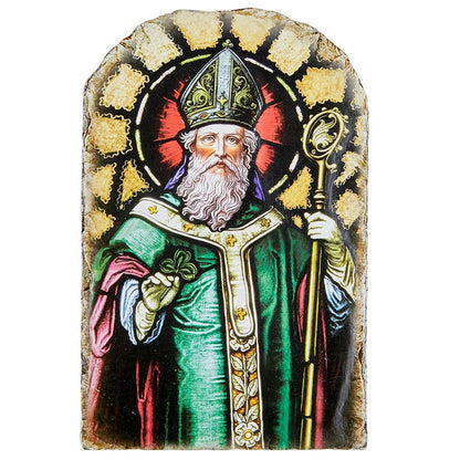 Arched Tile Plaque with Stand - Saint Patrick