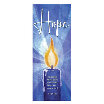 Blue Advent Candle Banner Set - Set of 5