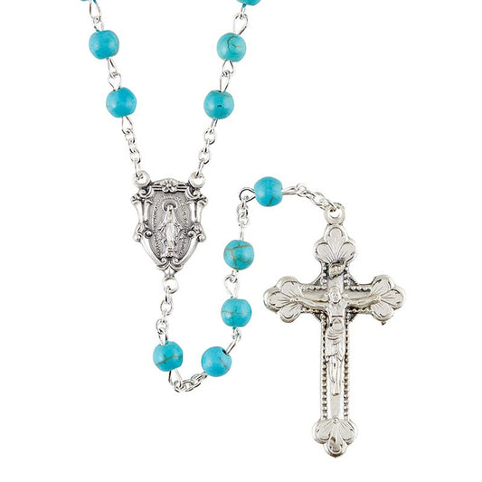 Gemstone Rosaries - Faux Turquoise