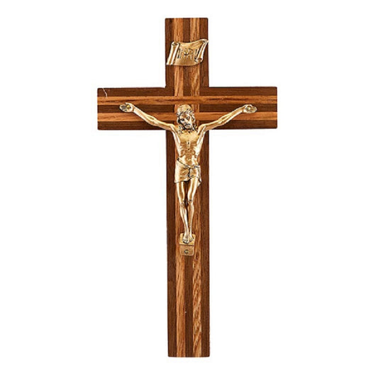 Walnut Crucifix with Inlay (JC-5112-L)