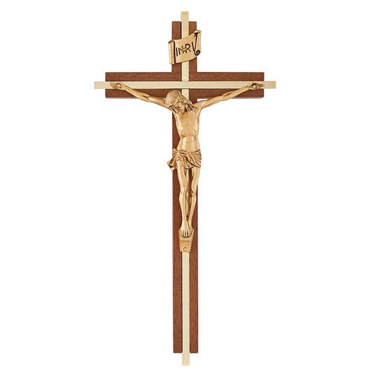 Walnut Crucifix with Inlay (JC-7135-K)