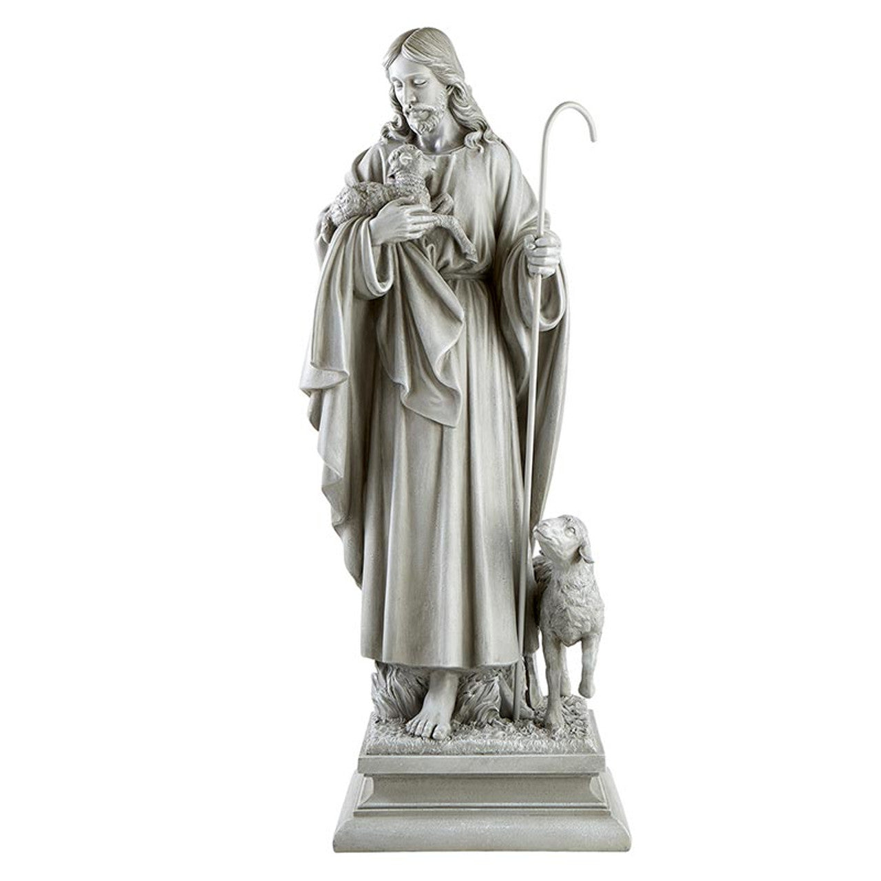 28" H Jesus, The Good Shepherd Garden Statue